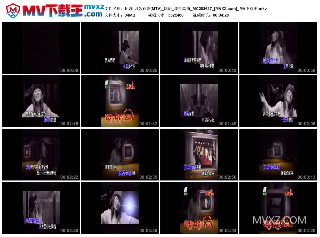 比莉-因为有爱(MTV)_国语_流行歌曲_MC203637